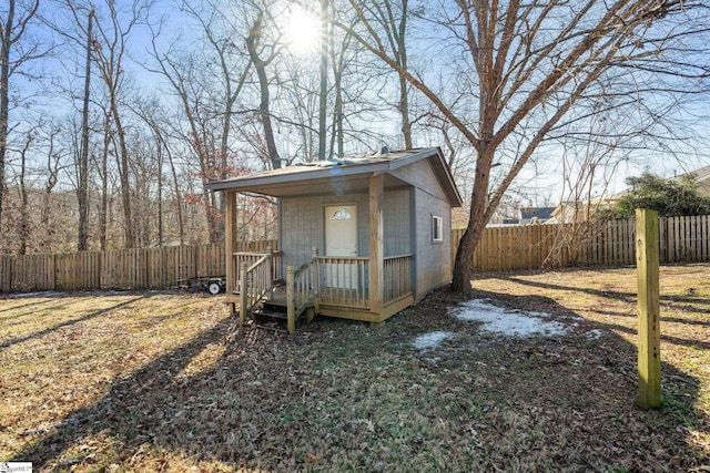 view of outbuilding