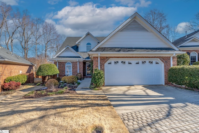 view of front of house featuring a garage