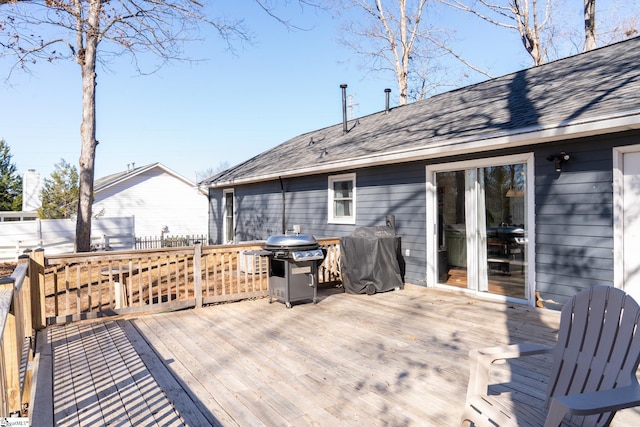 deck with grilling area