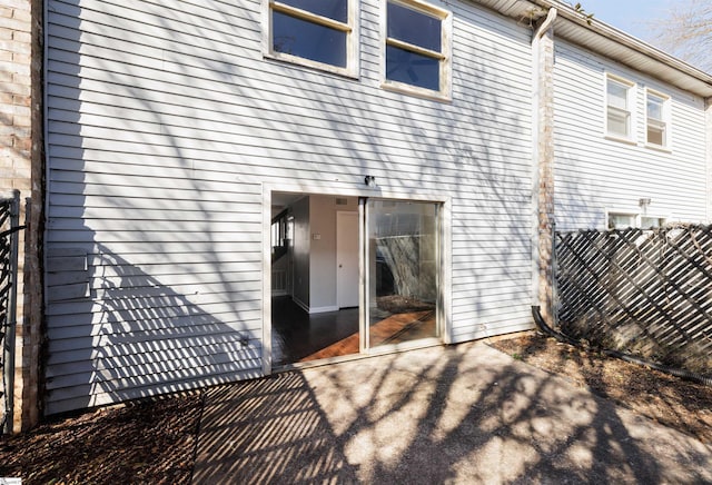 back of house with a patio area