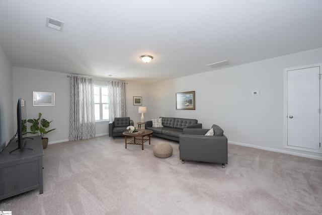 view of carpeted living room