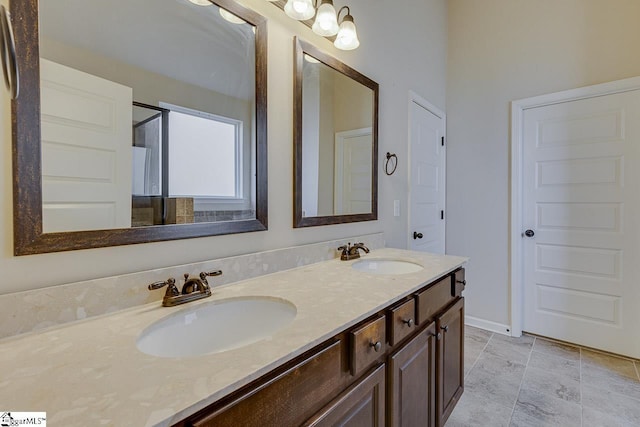 bathroom with vanity