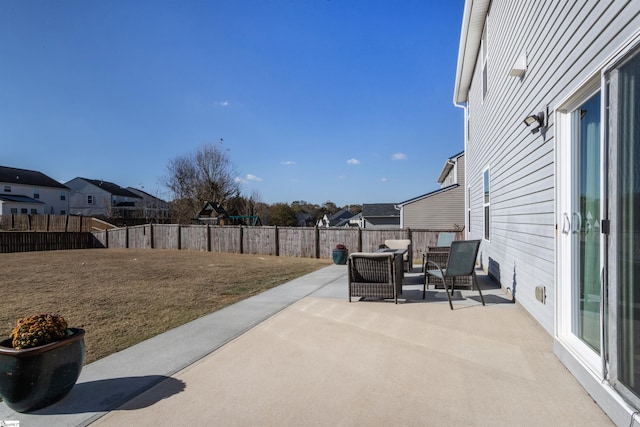 view of patio featuring outdoor lounge area