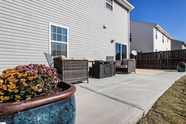 view of patio / terrace with an outdoor living space