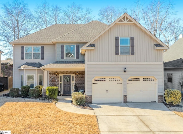 view of front of house featuring a garage