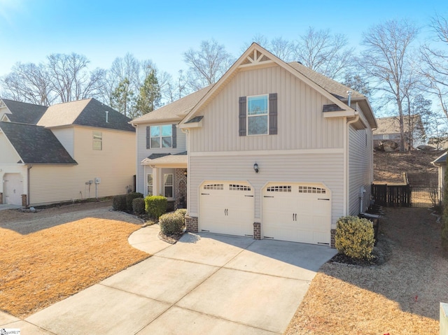 view of property with a garage