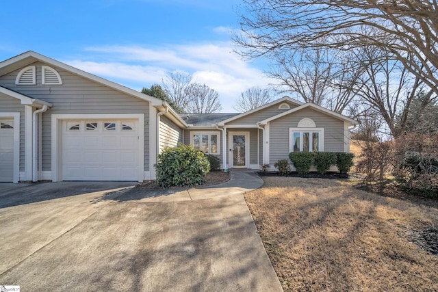 ranch-style house with a garage