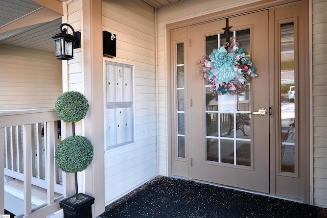 view of doorway to property