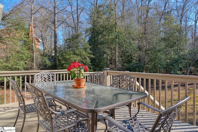 view of wooden terrace