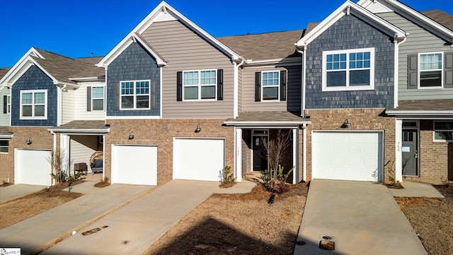 view of property featuring a garage