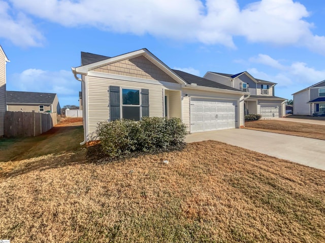 view of front of home with a front lawn