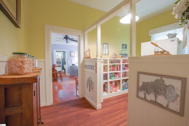 hall featuring hardwood / wood-style flooring