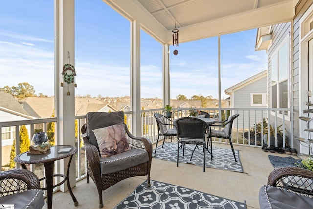 view of sunroom / solarium