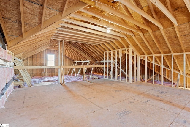 view of attic