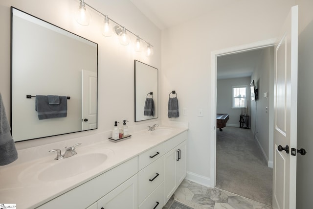 bathroom featuring vanity