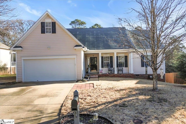 17 Crossvine Way, Simpsonville, SC 29680 - view of front of property with a garage and a porch