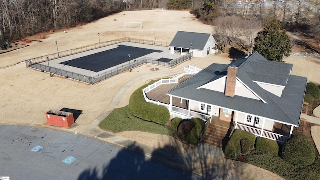 birds eye view of property