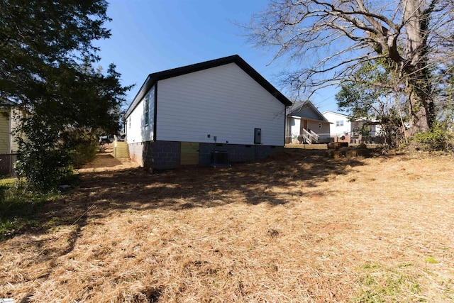 view of property exterior featuring central AC unit