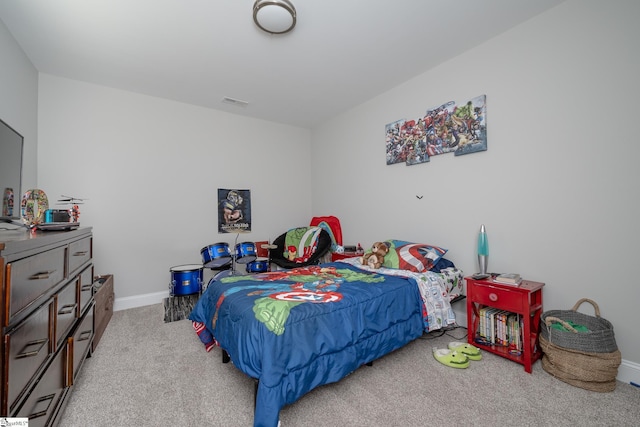 bedroom with carpet