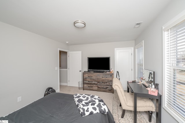 bedroom with carpet flooring