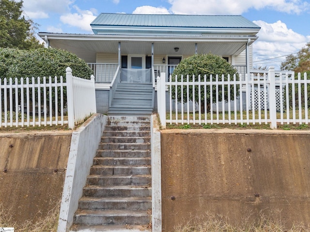 view of front of home with a porch