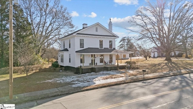 view of front of home featuring a porch