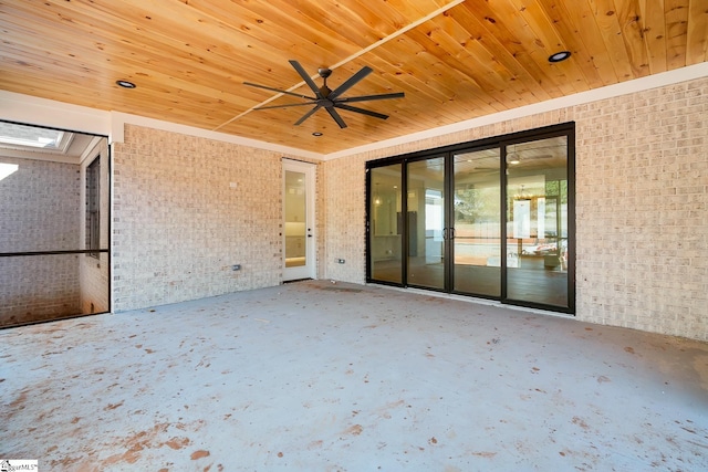 view of patio / terrace featuring ceiling fan