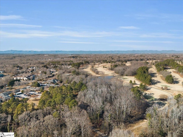 bird's eye view featuring a mountain view