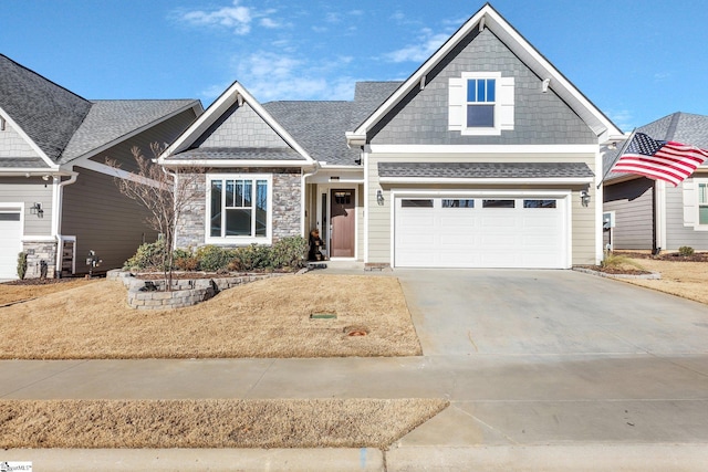 craftsman-style home featuring a garage