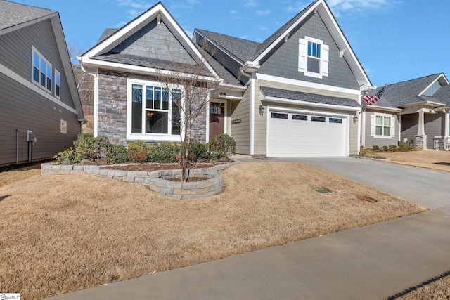 craftsman-style house featuring a garage