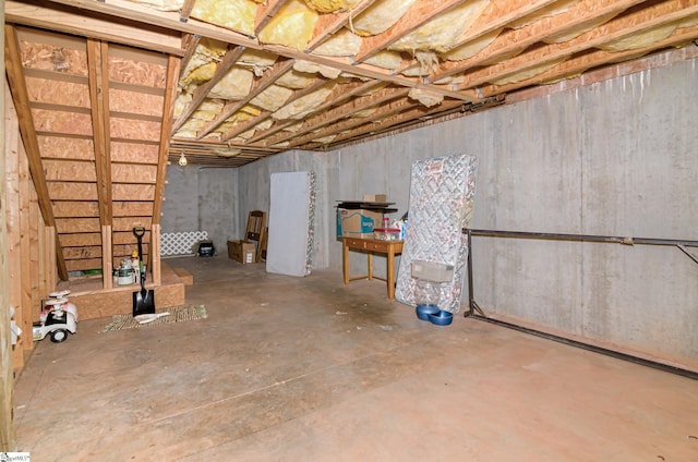 view of basement