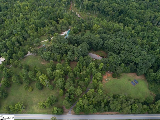 bird's eye view with a forest view