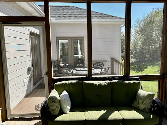 view of sunroom