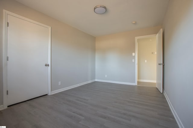 empty room with light wood-type flooring