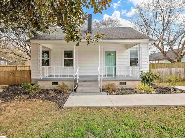 bungalow with covered porch