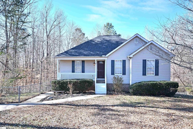 view of front of house with covered porch