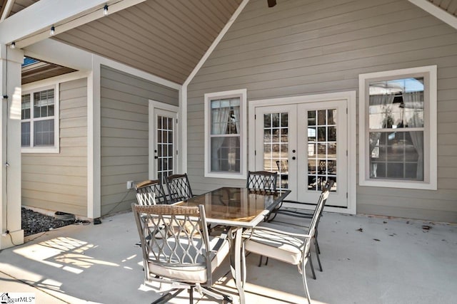 view of patio / terrace with french doors