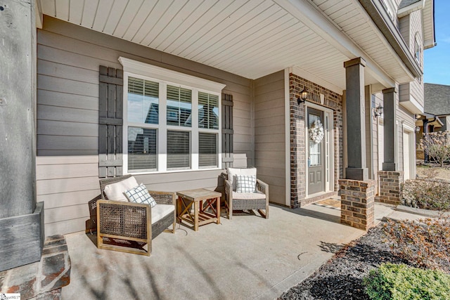 doorway to property with a porch