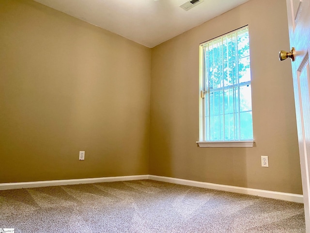 view of carpeted empty room