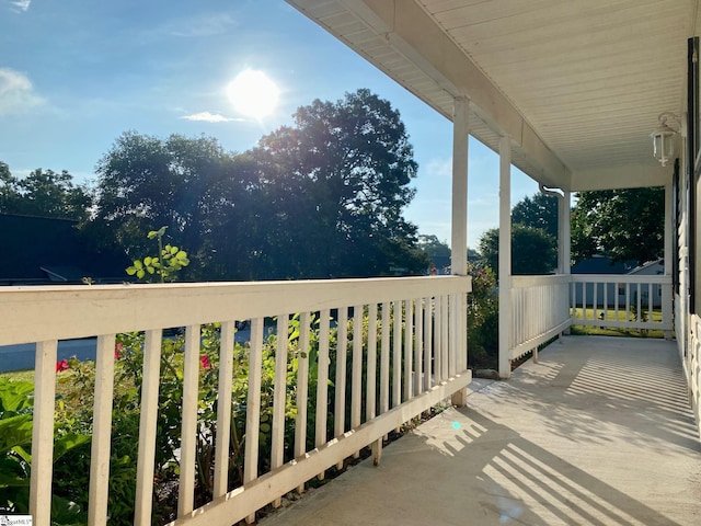 balcony with covered porch