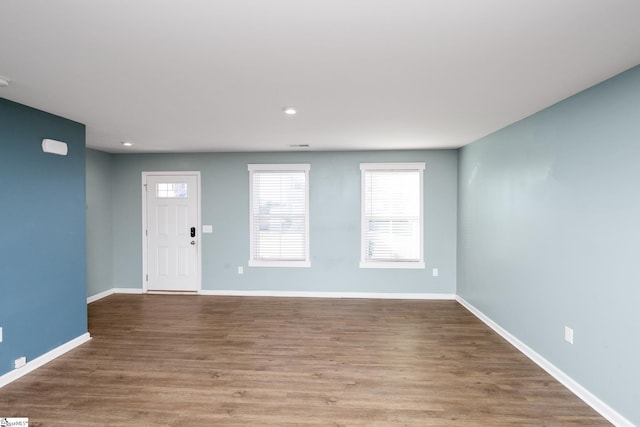 foyer with light hardwood / wood-style flooring