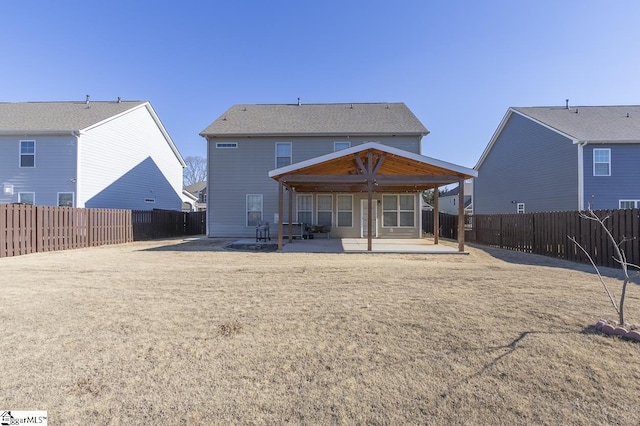 rear view of house featuring a patio area