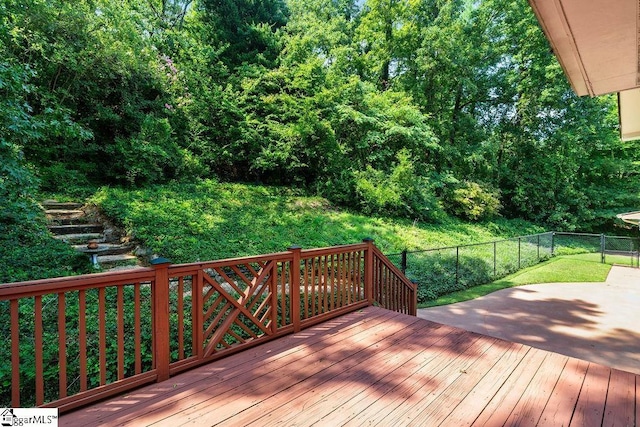 view of wooden terrace