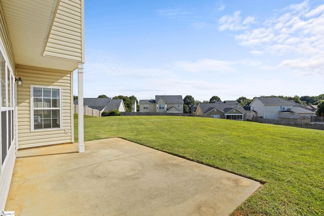 view of yard with a patio area