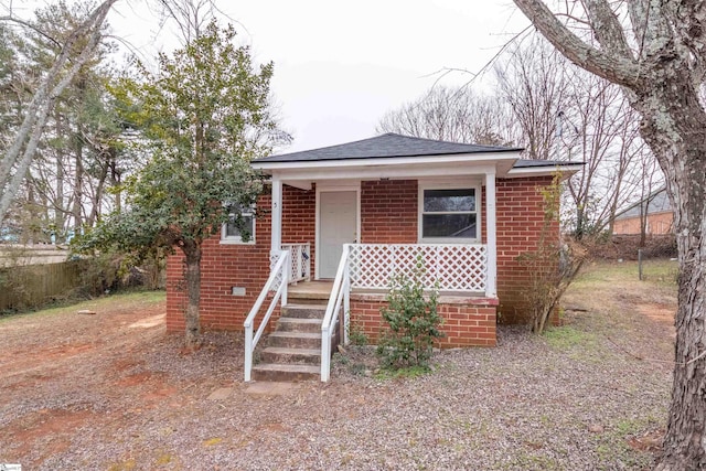 bungalow-style house featuring a porch