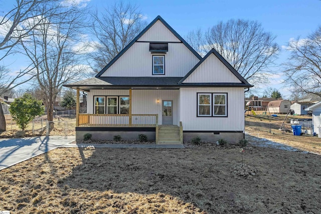 view of front of home with a porch