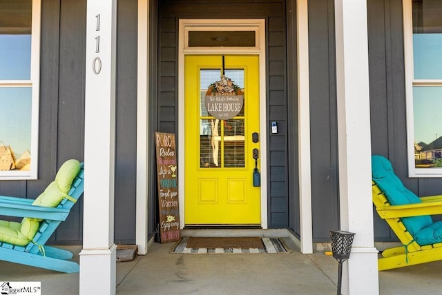 view of doorway to property