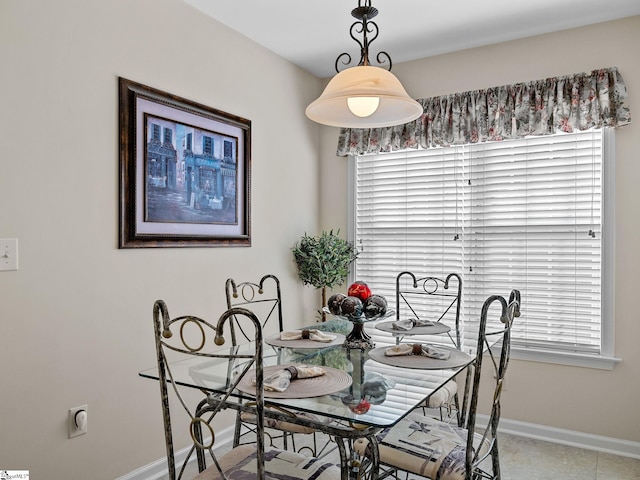 view of dining space