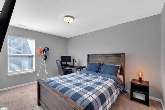 view of carpeted bedroom