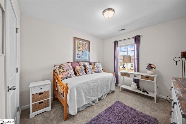 bedroom featuring carpet flooring